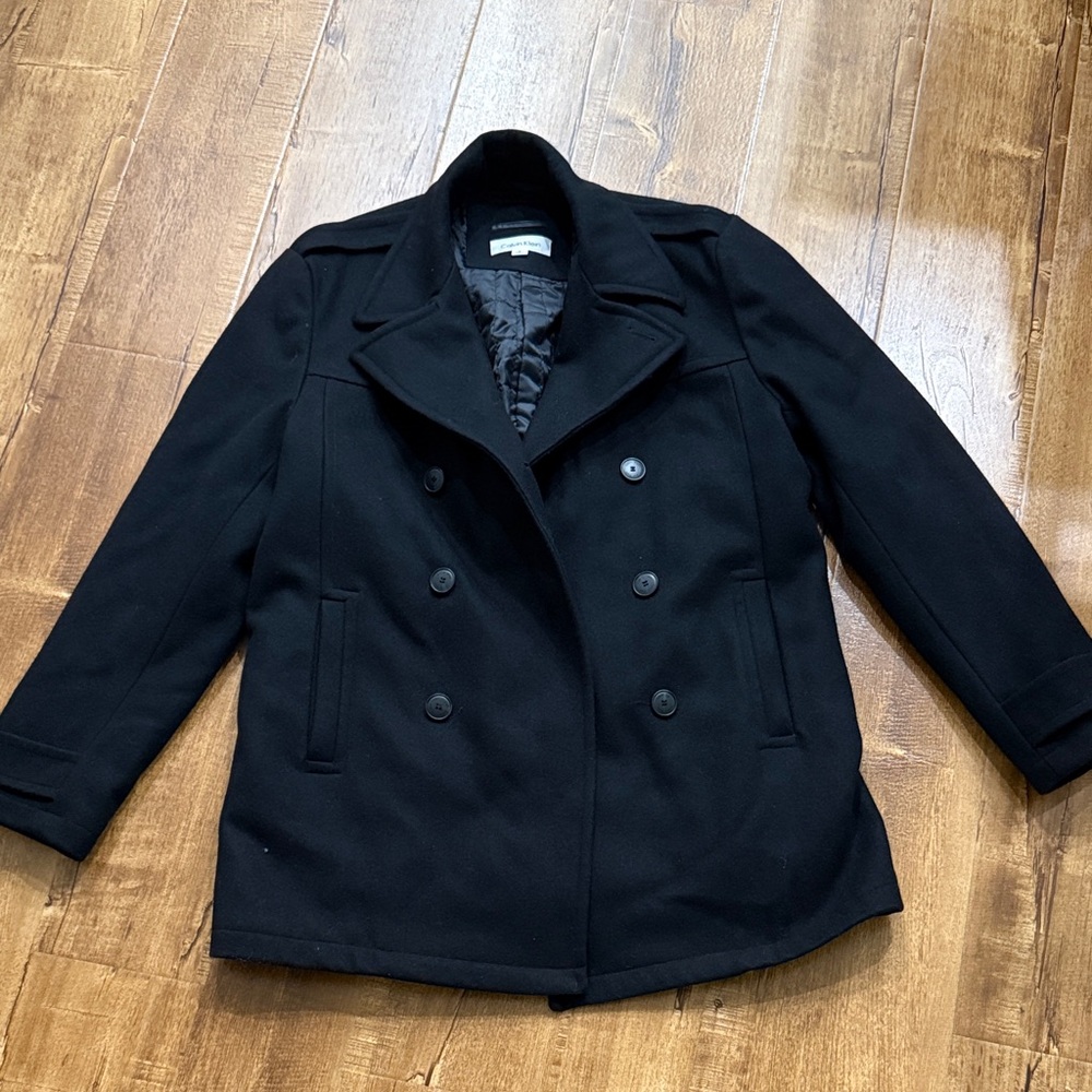 Classic Calvin Klein Black Men’s Peacoat
